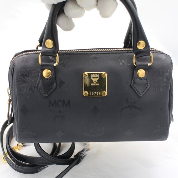 MCM Mini Boston Black Bandoulière - Picture 6 of 16